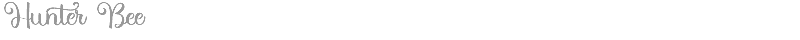 Hunter Bee font preview